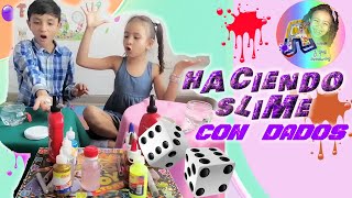 SLIME CASERO  FACIL  HACER SLAIM  MEZCLANDO SLIME  CON DADOS  ESLAIM  ASER ESLAIN  SLAIN 💦✅✨🎉 [upl. by Arinayed]