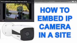 How to embed IP camera into a Web Page [upl. by Nit527]