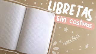 Haz una libreta SIN COSTURAS  ideal para bullet journal  reciclada ✨ [upl. by Kleon]