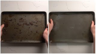 How to clean easily a burned tray [upl. by Hanauq]