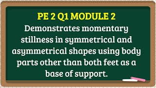 Symmetrical amp Assymetrical Body Shapes Grade 2 PE ║ Asynchronous Teaching [upl. by Naenaj575]