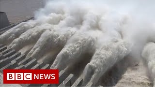 China floods Worlds biggest dam nears capacity  BBC News [upl. by Troyes]