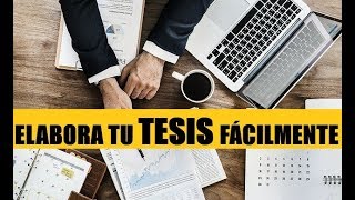 CÓMO HACER UNA TESIS FÁCILMENTE  ESTRUCTURA [upl. by Novi]