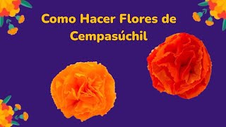 Como Hacer Flores de Cempasúchil Con Papel  crafts with paper flowers [upl. by Aseram]