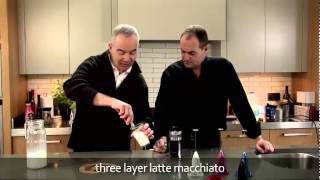 aerolatte  milk frother makes three layer caffè latte macchiato [upl. by Donohue]