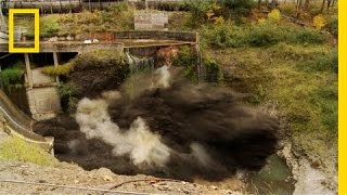 Spectacular Time Lapse Dam quotRemovalquot Video  National Geographic [upl. by Auqinehs]