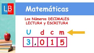 Los Números DECIMALES LECTURA y ESCRITURA ✔👩‍🏫 PRIMARIA [upl. by Oinotnanauj]