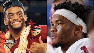 Alabama holds off Kyler Murray Oklahoma to advance in CFP  College Football Highlights [upl. by Akenna]