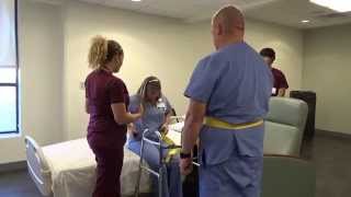 Physical Therapy Transfer Training  How To Transfer From Wheelchair To Bed [upl. by Ellerrad]