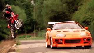 マッスルカー vs オートバイ  ワイルド・スピード  映画シーン [upl. by Annim598]