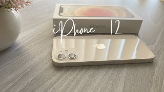 iPhone 12 White Unboxing  Accessories MagSafe Charger [upl. by Nerhe297]