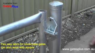 Gate Latch 2 way for round pipe and square [upl. by Harilda]