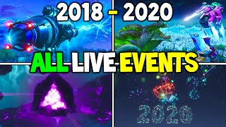 ALL Fortnite LIVE EVENTS from 2018 to 2020 Chapter 1 Season 3  Chapter 2  Storyline Events [upl. by Fianna]