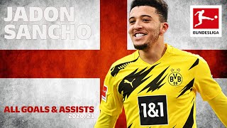 Jadon Sancho  All Goals and Assists 202021 [upl. by Rraval]