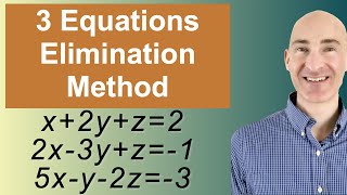 Solving Systems of 3 Equations Elimination [upl. by Mendoza211]