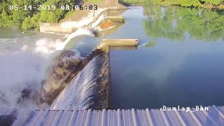 Video shows moment dam gate collapsed at Lake Dunlap [upl. by Laveen]