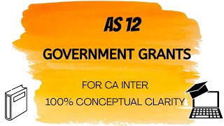 AS 12 in ENGLISH  Government Grants  CA InterIPCC  ACCOUNTS [upl. by Stag]