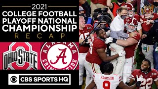 3 Ohio State vs 1 Alabama 2021 College Playoff National Championship Recap  CBS Sports HQ [upl. by Nosyrb]