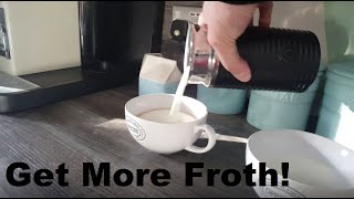 How to Get More Froth from Your Nespresso Coffee Aeroccino  Nespresso tips and help [upl. by Vinson]