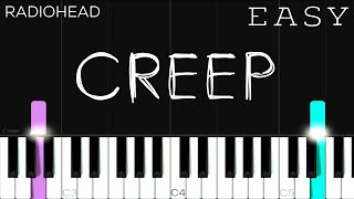 Radiohead  Creep  EASY Piano Tutorial [upl. by Lock]