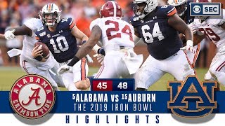 5 Alabama vs 15 Auburn Highlights Bama suffers HUGE loss in a wild 2019 Iron Bowl  CBS Sports [upl. by Virnelli]