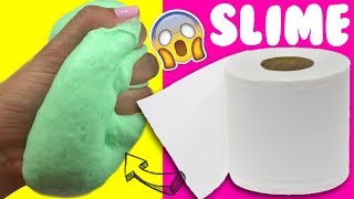 PROBANDO SLIME 💦 CON PAPEL DE BAÑO SIN PEGAMENTO [upl. by Ainomar]