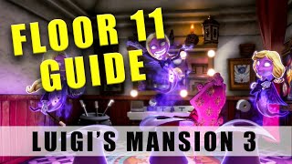 Luigis Mansion 3 Floor 11 walkthrough  100 11F Twisted Suites guide amp how to get to Wardrobe boss [upl. by England]