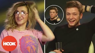 Taron Egerton Flirts With Our Interviewer  TheHookOfficial [upl. by Alsworth]