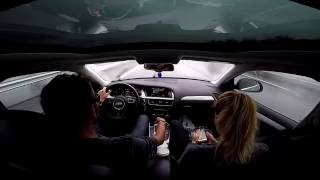 GoPro captures Audi A4 Allroad Quattro losing control at 140 kmh [upl. by Franza]